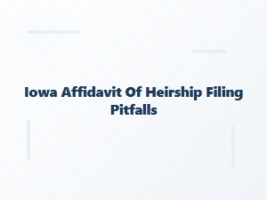 Iowa Affidavit of Heirship Filing Mistakes
