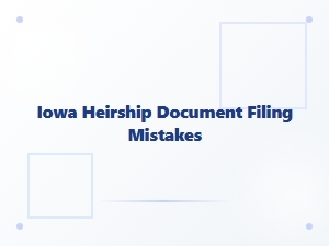 Common Mistakes in Iowa Heirship Document Filing
