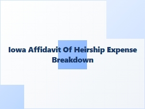 Iowa Affidavit of Heirship Cost Breakdown