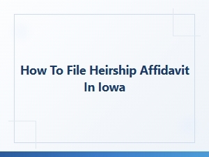 How to File Heirship Affidavit in Iowa