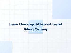 When to File Iowa Heirship Affidavit